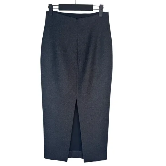 2/$30 Zara Small Black Charcoal Pencil Skirt Polyester Blend - Picture 3 of 12